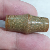 EARLY CHINESE Green JADE BEAD PENDANT  Haitian Jade certificate Provided-4231